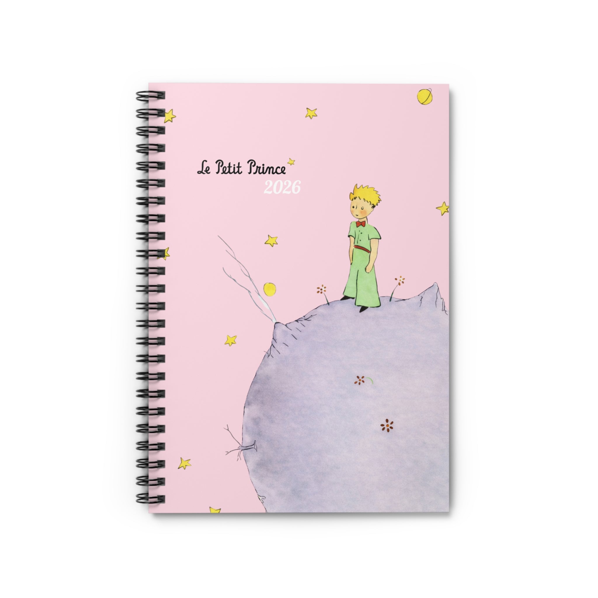 The Little Prince Pink Spiral Ruled Journal