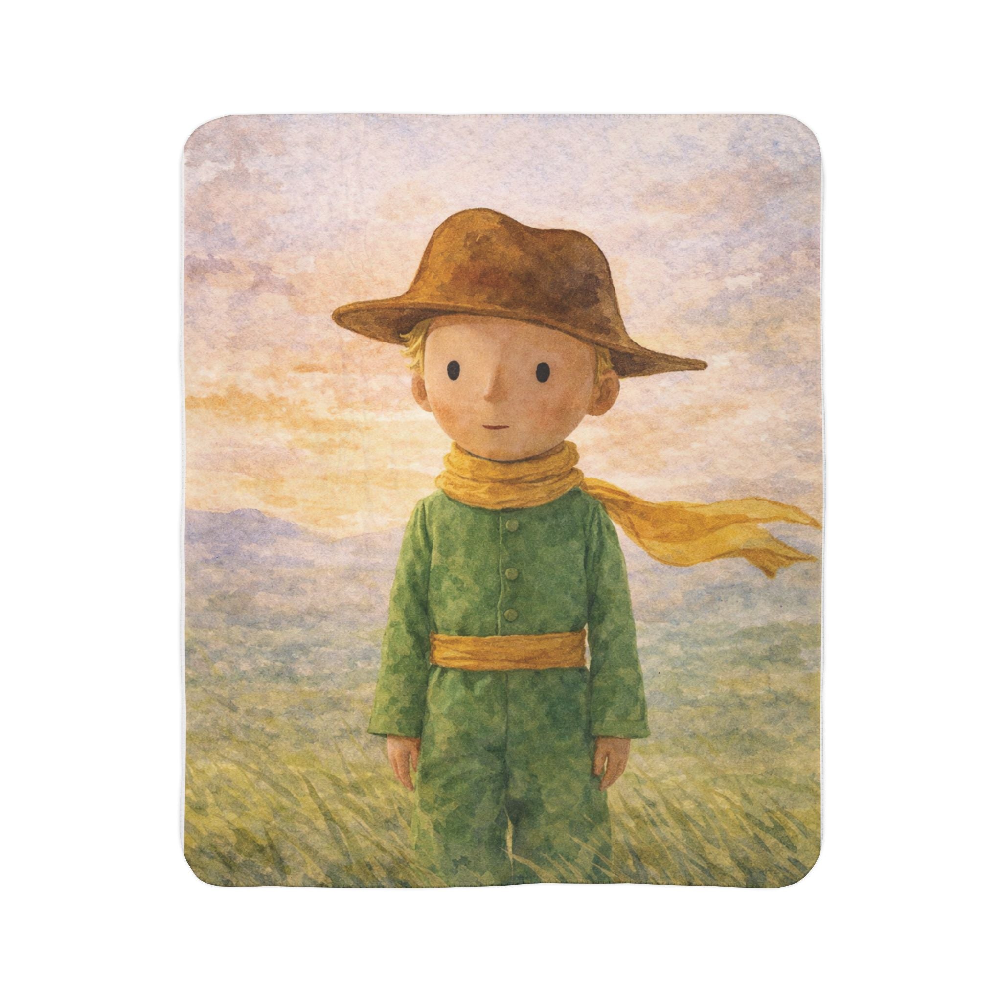 Le Petit Prince Illustration Sherpa Blanket