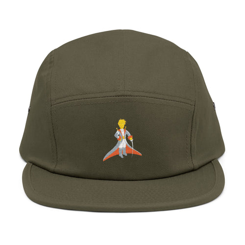 Embroidered Little Prince 5-Panel Cap — Classic Beige Cotton