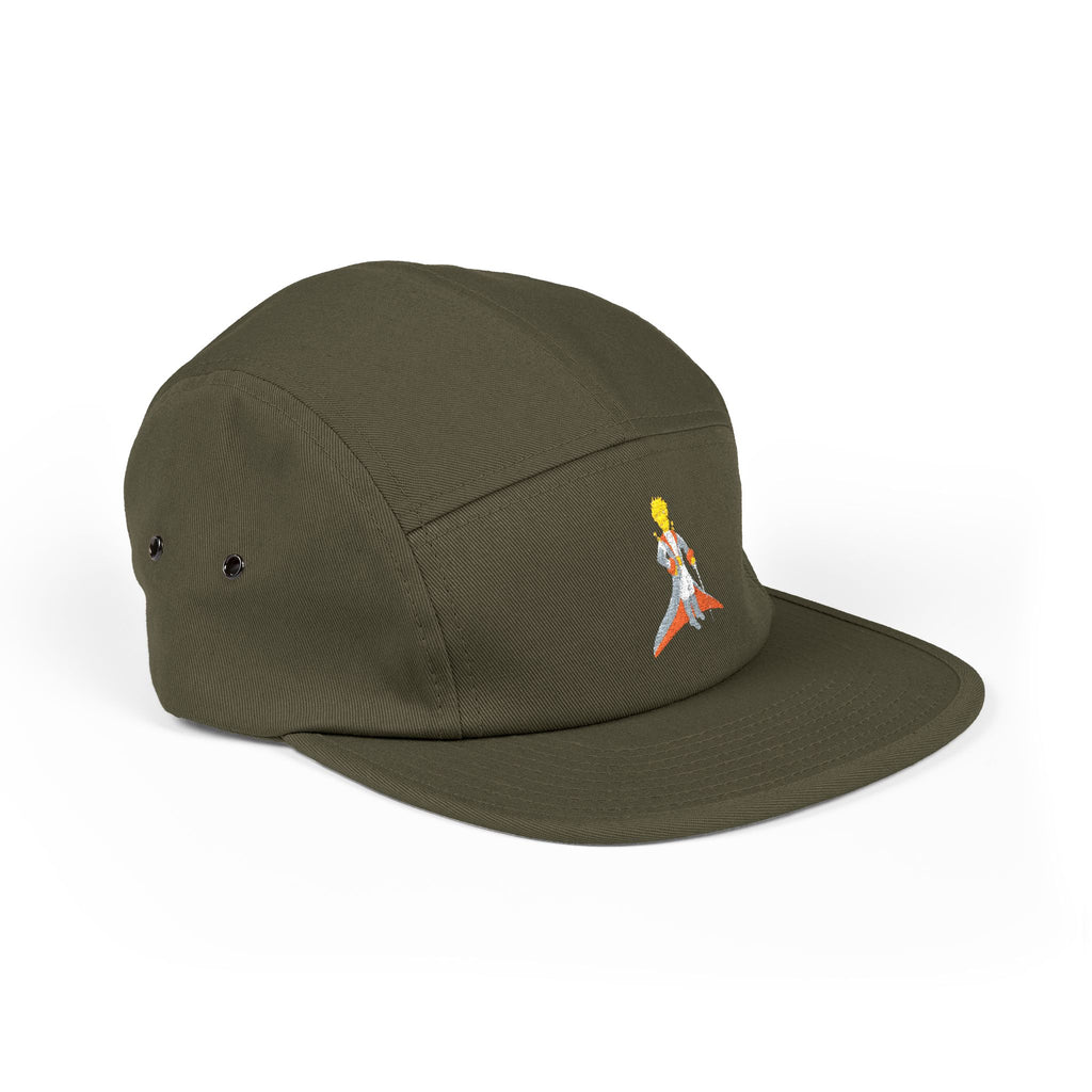 Embroidered Little Prince 5-Panel Cap — Classic Beige Cotton