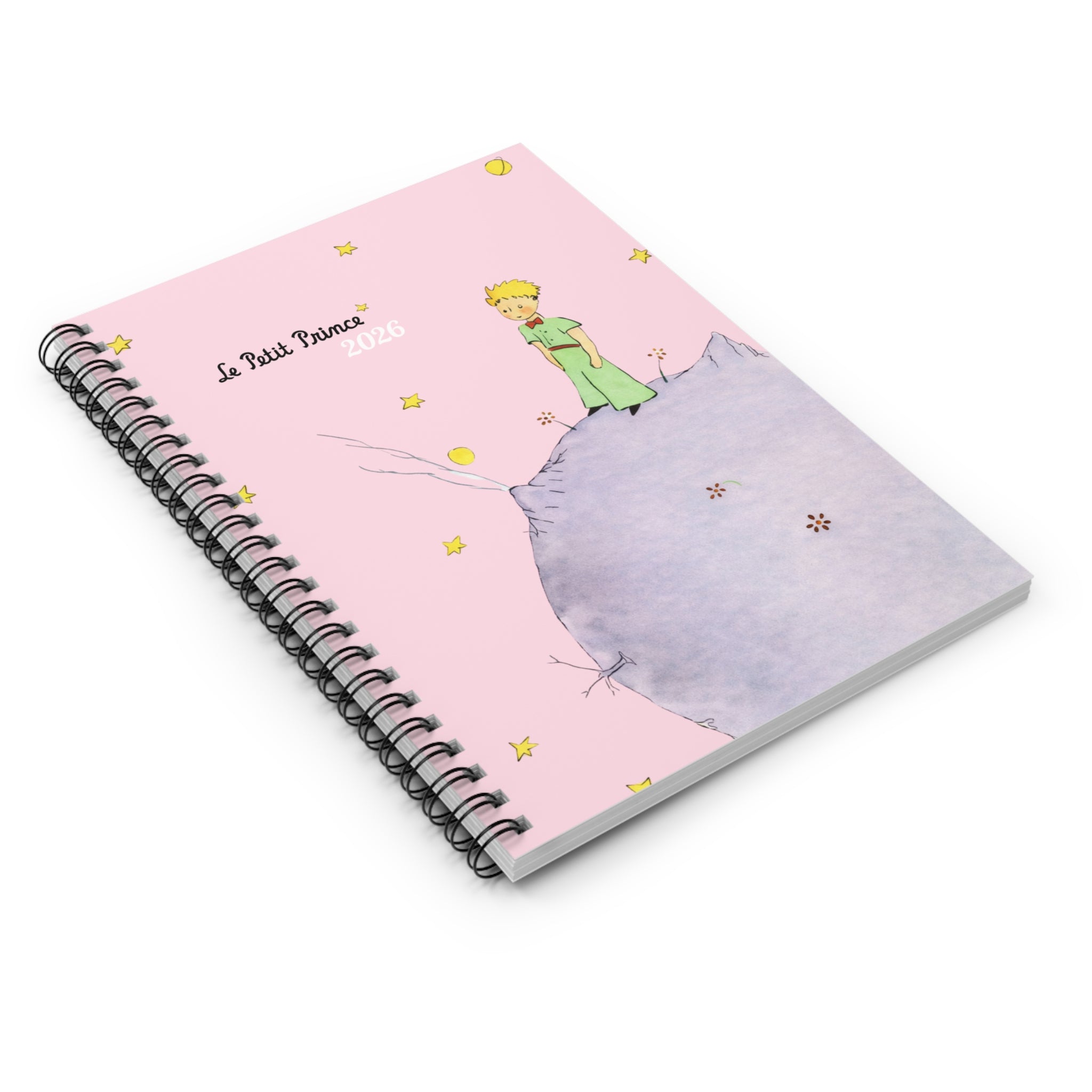 The Little Prince Pink Spiral Ruled Journal