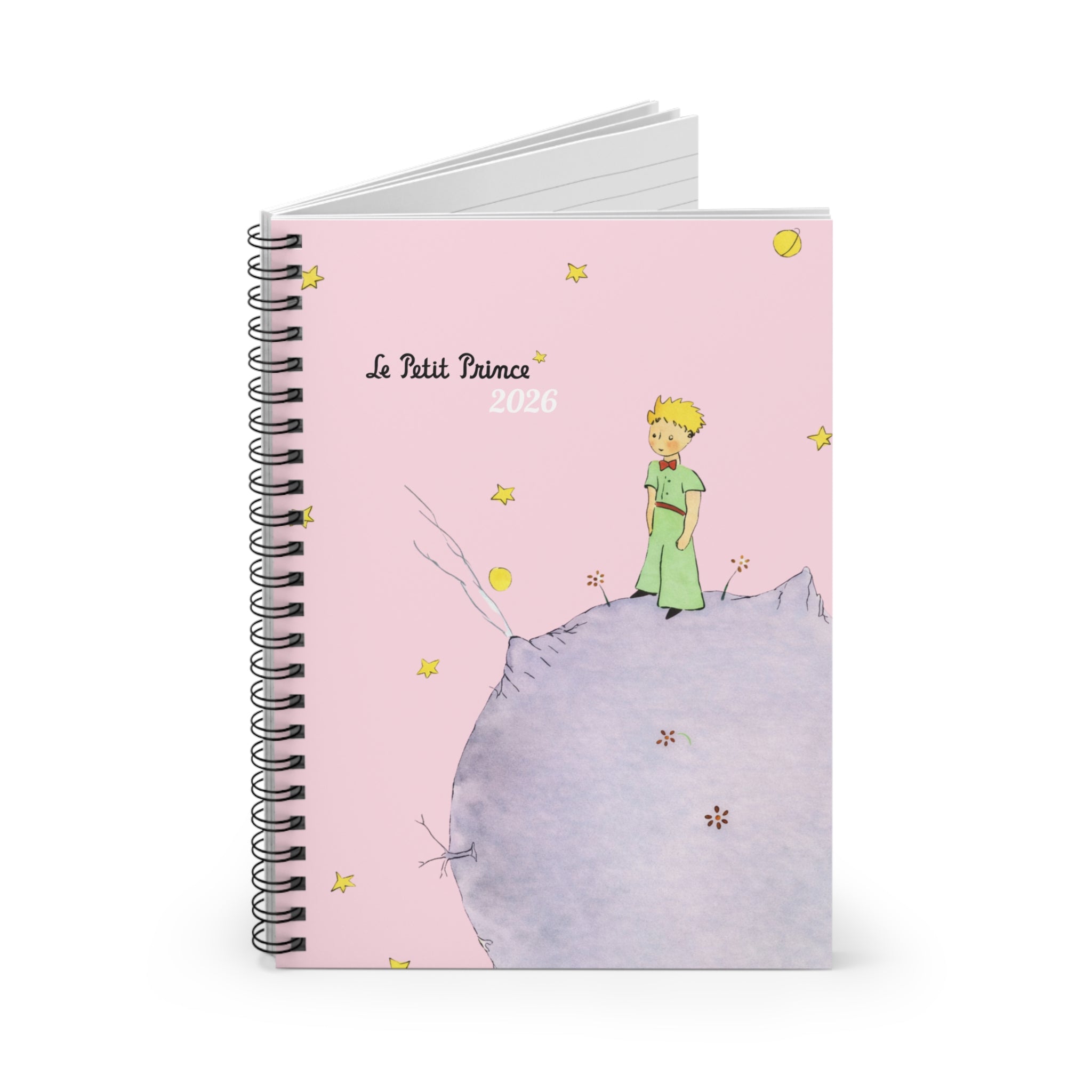 The Little Prince Pink Spiral Ruled Journal