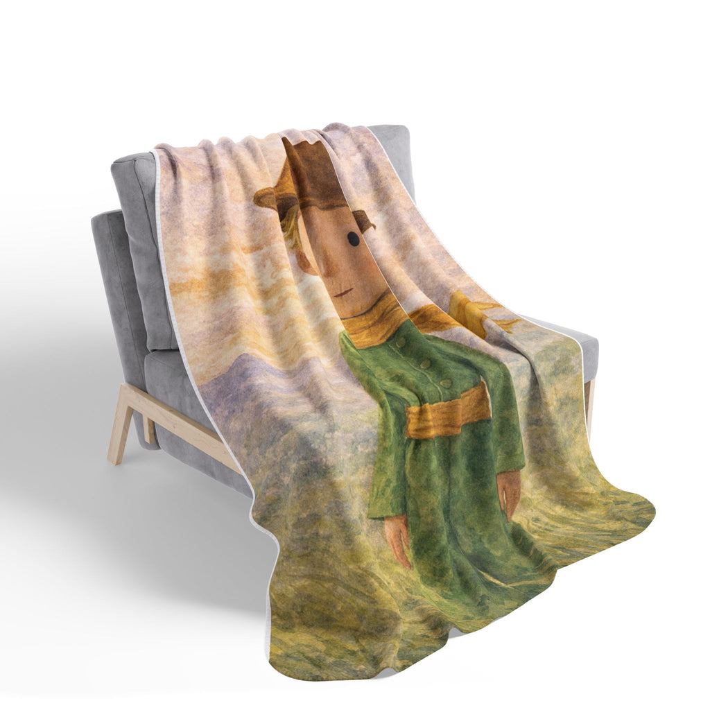 Le Petit Prince Illustration Sherpa Blanket